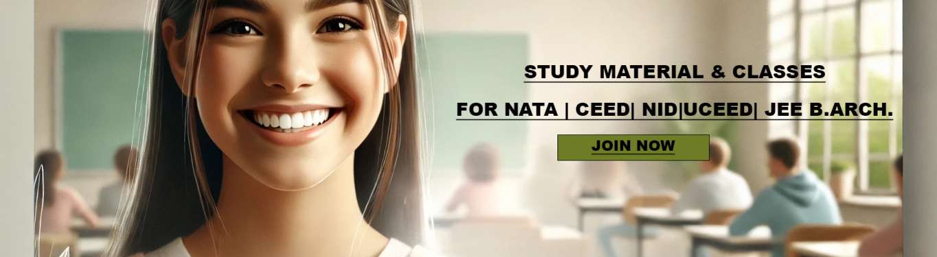 Top Notch Study material and classes for preparation of NATA Exam, CEED Exam, GATE Architecture exam, UCEED Exam in india