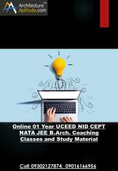 Online 01 Year UCEED NID CEPT NATA JEE B.Arch. Coaching Classes and Study Material